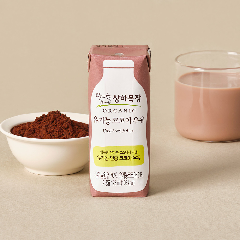 상하목장 유기농 코코아 우유  125ml 24팩 