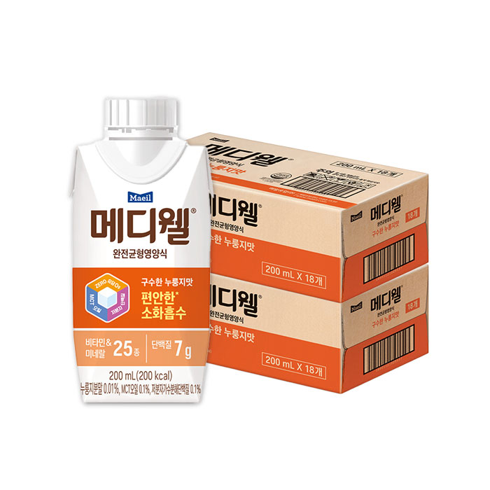 메디웰 구수한 누룽지맛 200ml 36팩