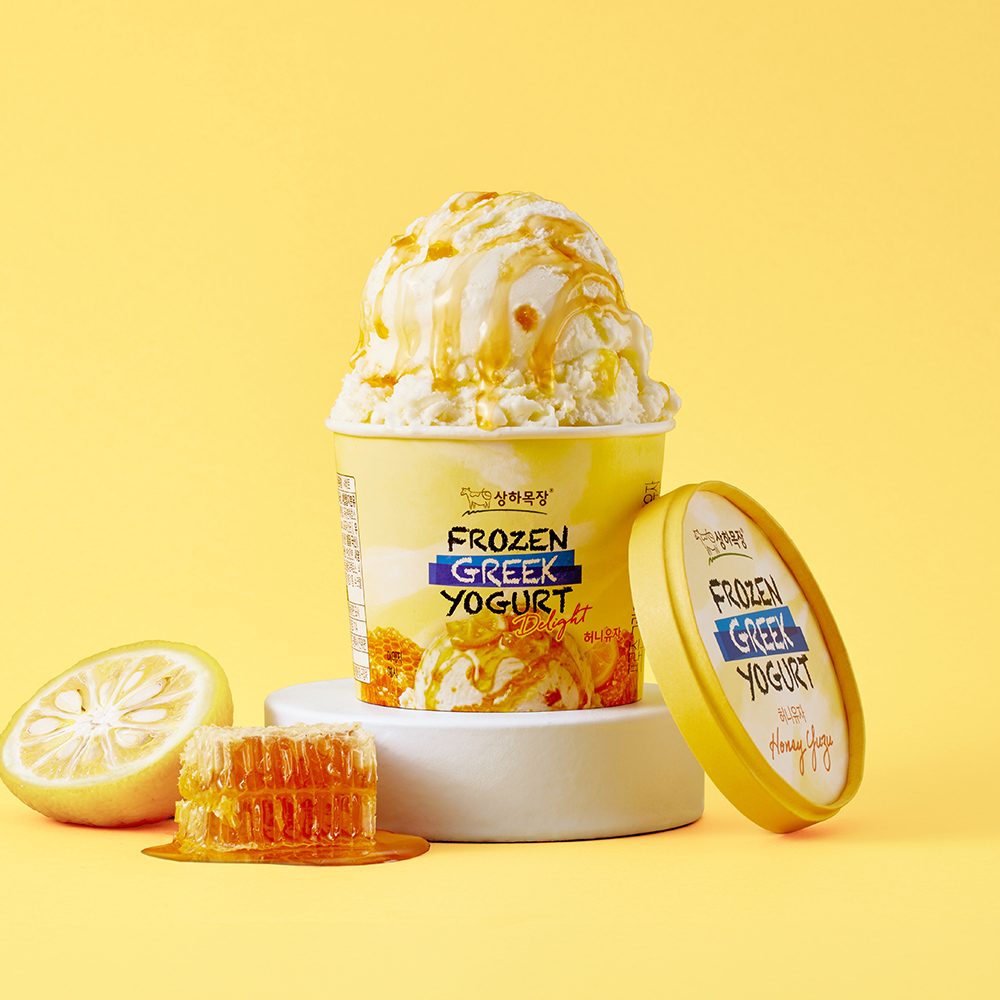 상하목장 프로즌 그릭요거트 Delight 허니유자 350mL 3입
