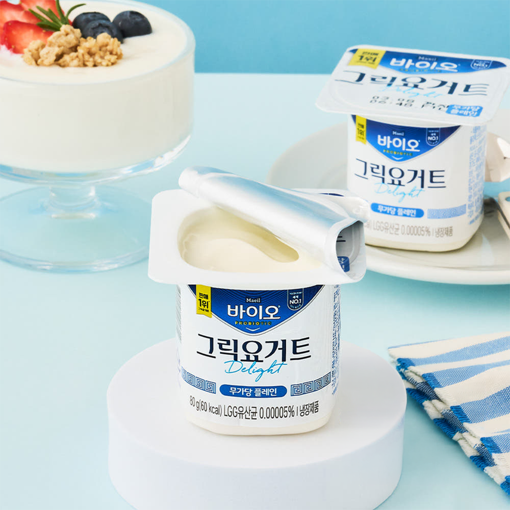 NEW 매일바이오 그릭요거트 Delight 무가당 플레인 80g 16입