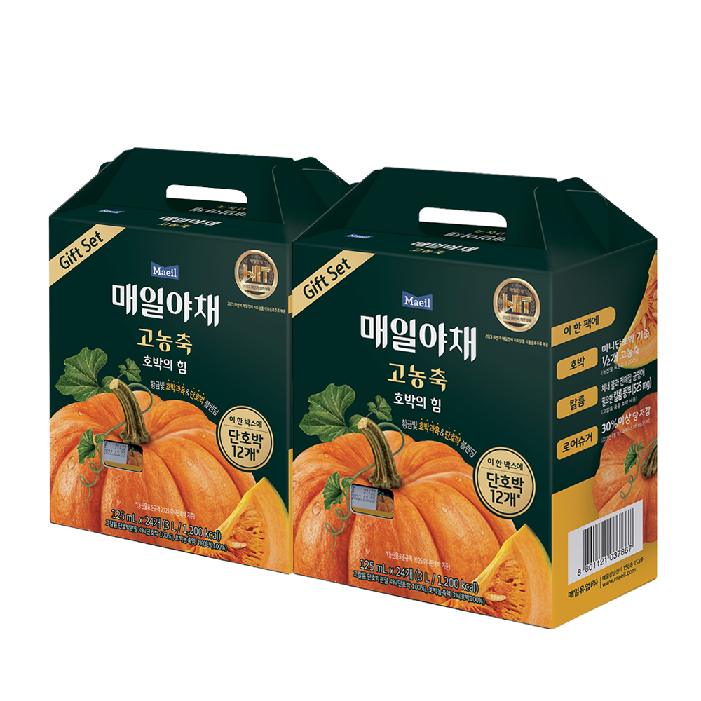 매일야채 고농축 호박의 힘 선물세트 125ml 24팩 2세트