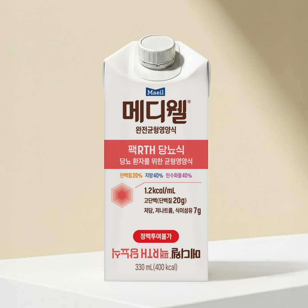 메디웰 완전균형영양식 팩RTH 당뇨식 330ml 24팩 (디바이스, 전용주입세트 미포함)