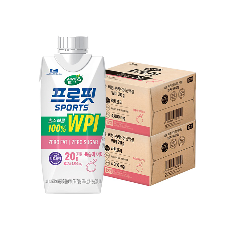 셀렉스 프로핏 WPI 드링크 복숭아 아이스티 330ml 24팩