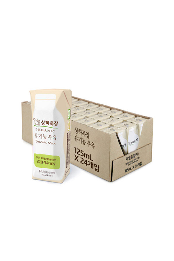 상하목장 유기농 멸균우유 125ml*24팩 + 전용컵홀더 증정