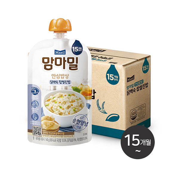 맘마밀 안심밥상 닭백숙 찹쌀진밥 140g 10팩