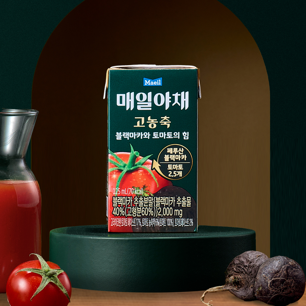 매일야채 고농축 블랙마카와 토마토의힘 125ml 24팩