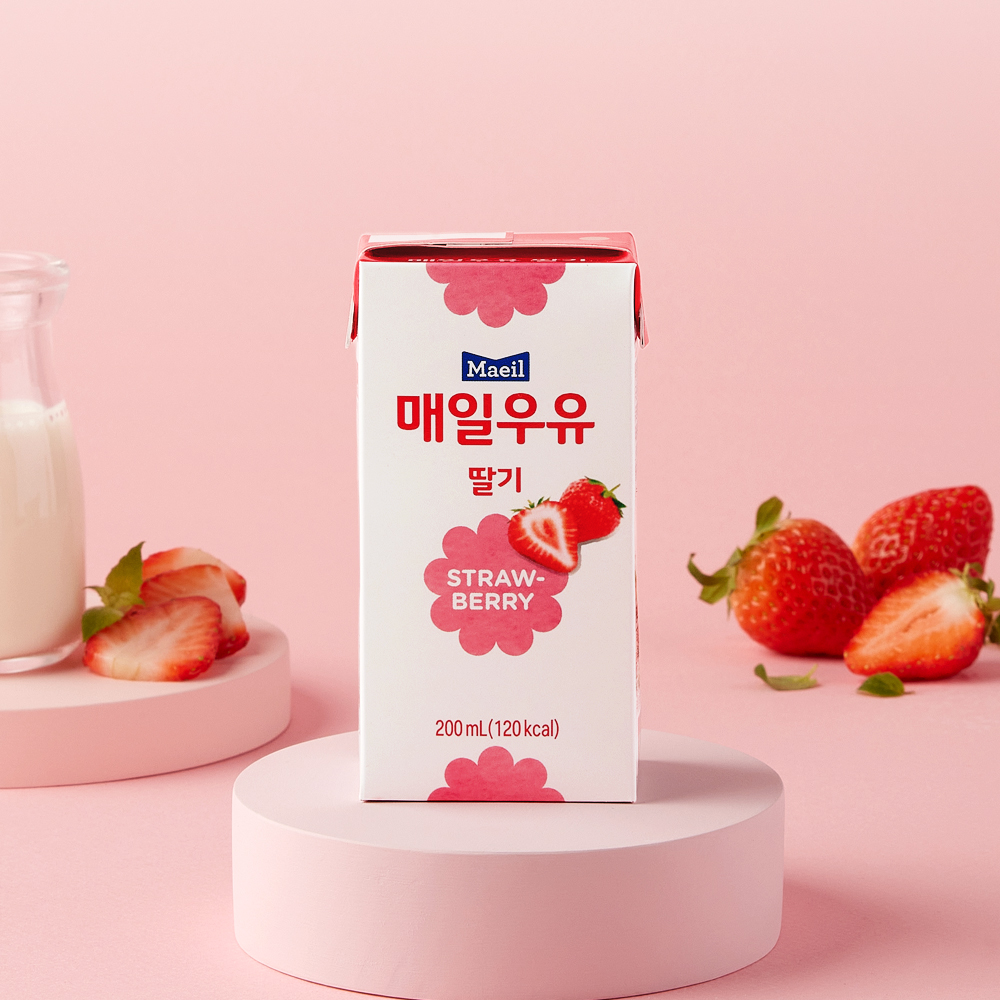 [한정특가] 매일우유 딸기 200ml 24팩 (소비기한 26.06.29)