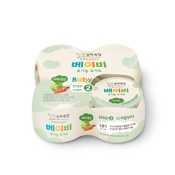 상하목장 베이비 유기농 요거트 사과당근 85g 4개 (12개월부터)