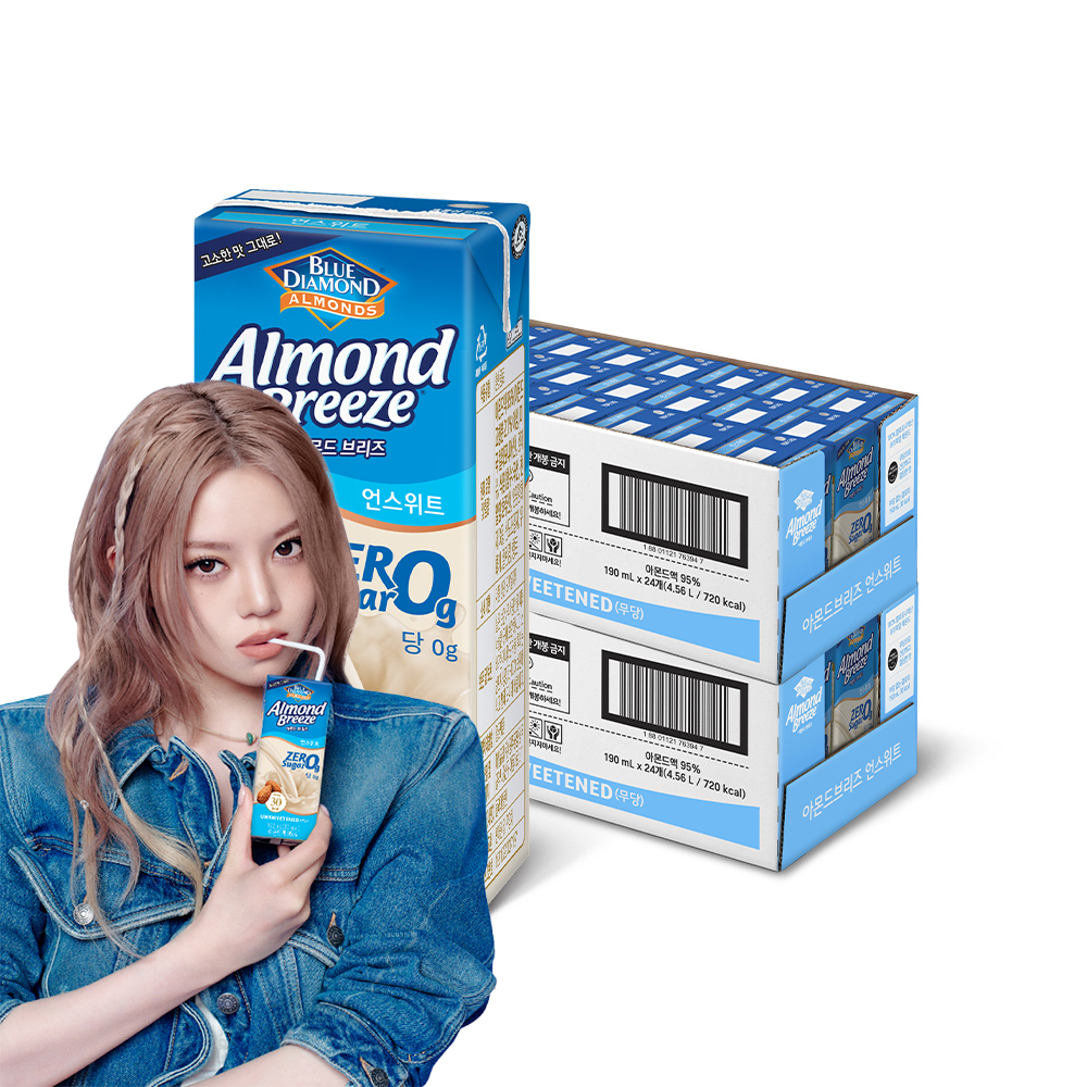 아몬드브리즈 언스위트 제로 슈거 190ml 48팩