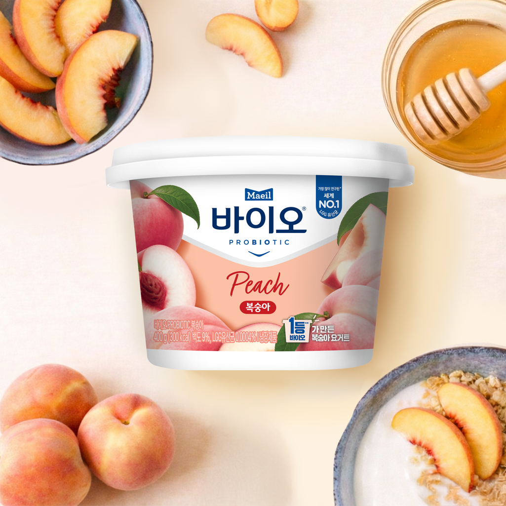 매일바이오 과일요거트 복숭아 400g 2개