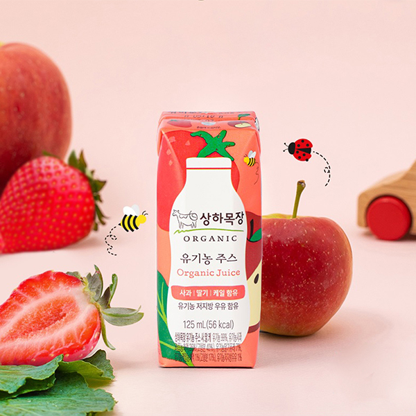 상하목장 유기농주스 사과 딸기 케일 125ml 24팩