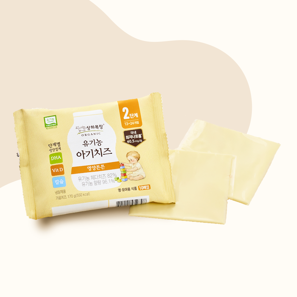 상하목장 유기농 아기치즈 2단계 17g 10매 (13~24개월)