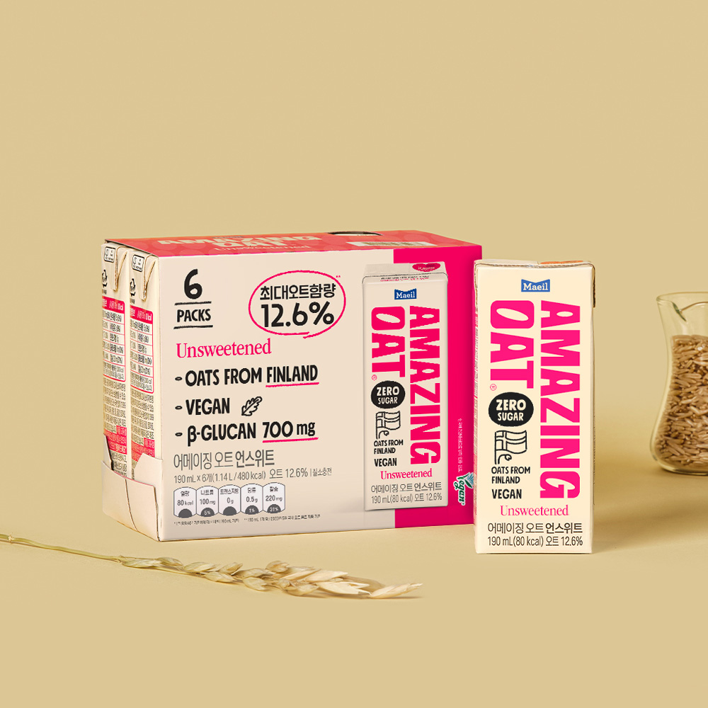어메이징 오트 언스위트 190ml 6팩
