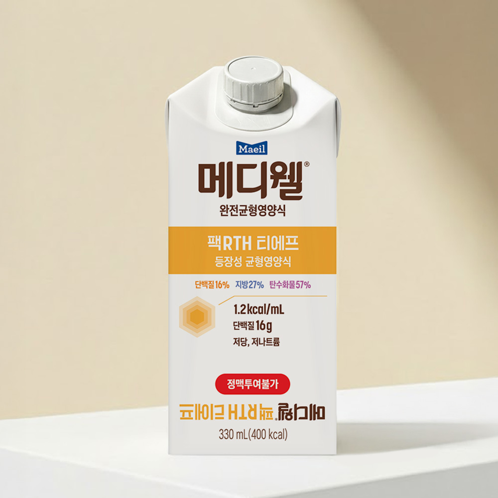 메디웰 완전균형영양식 팩RTH 티에프 330ml 24팩 (디바이스, 전용주입세트 미포함)