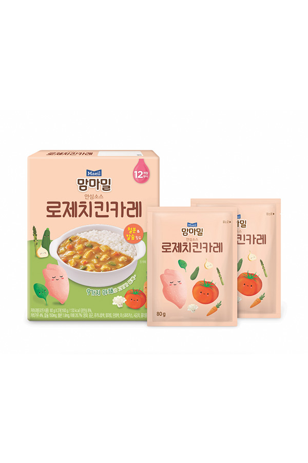 맘마밀 안심소스 로제치킨카레 160g*8팩(80g*16입)
