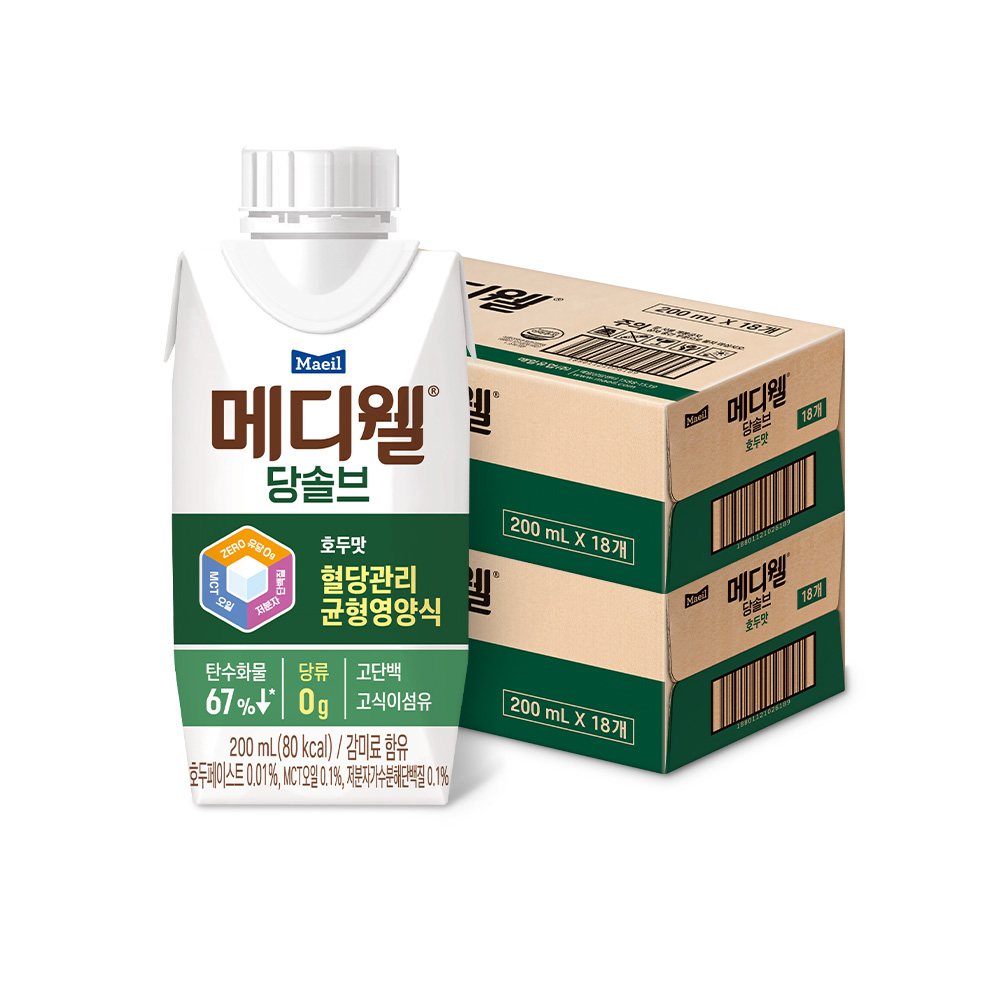 메디웰 당솔브 호두맛 200ml 36팩