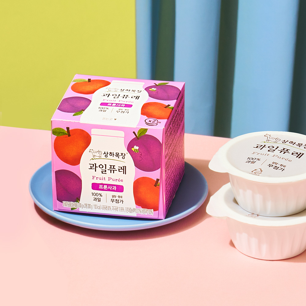 상하목장 과일퓨레 프룬사과 200g 6세트(총12개입)
