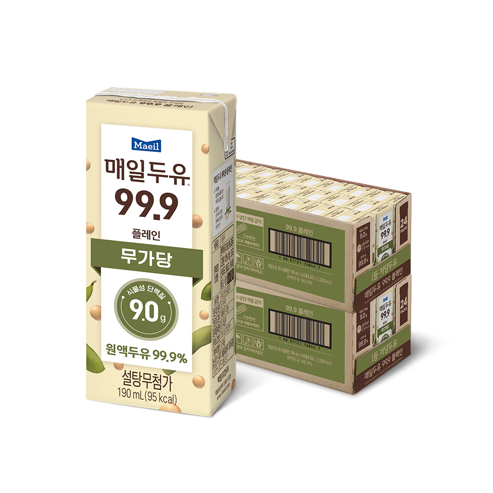 매일두유 99.9 플레인 저당두유 190ml 48팩