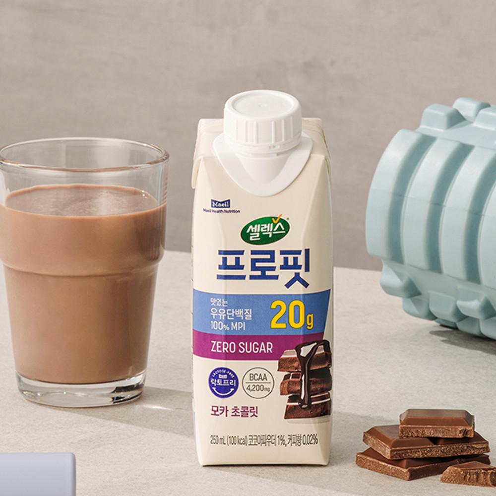 셀렉스 프로핏 우유단백질 모카 초콜릿 드링크 250ml 18팩