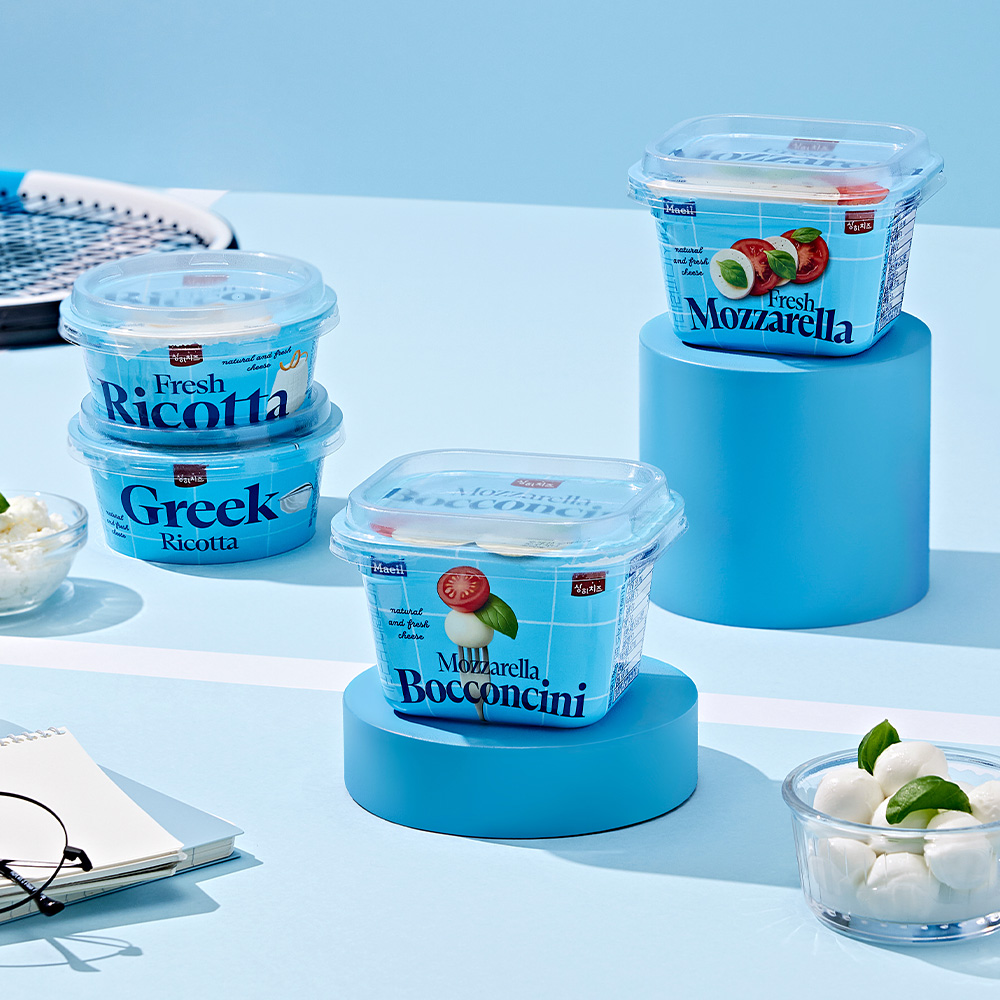 상하치즈 후레쉬치즈 4종 SET (그릭리코타 1개, 플레인리코타 1개, 모짜렐라 1개, 보코치니 1개)