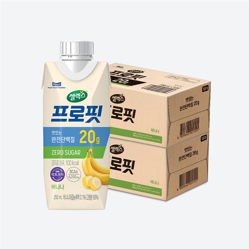 셀렉스 프로핏 완전단백질 바나나 드링크 250ml 36팩