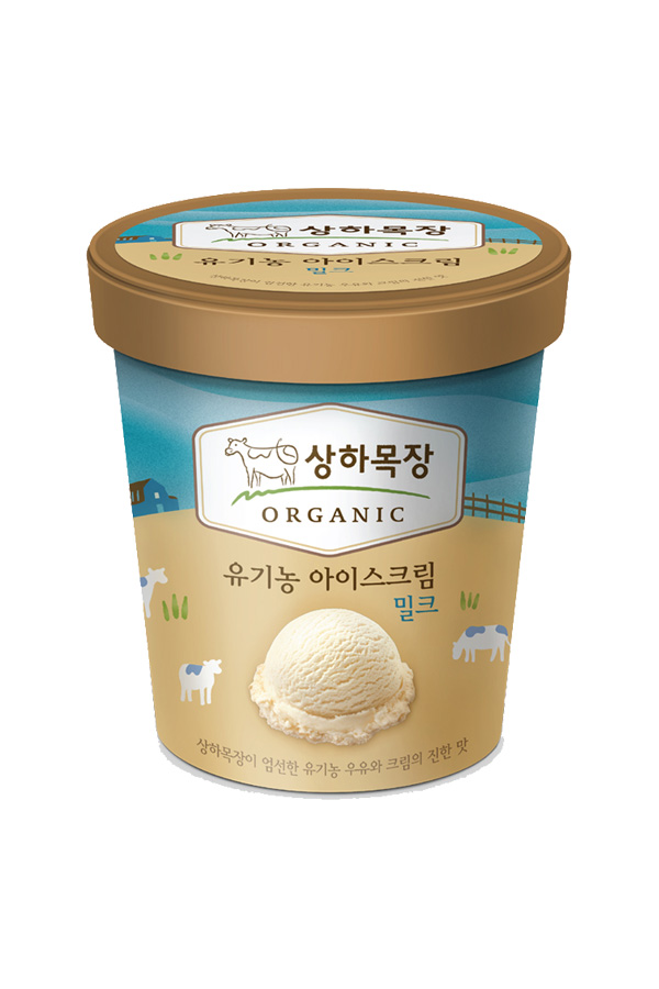 상하목장 유기농 아이스크림 밀크 474mL 1개