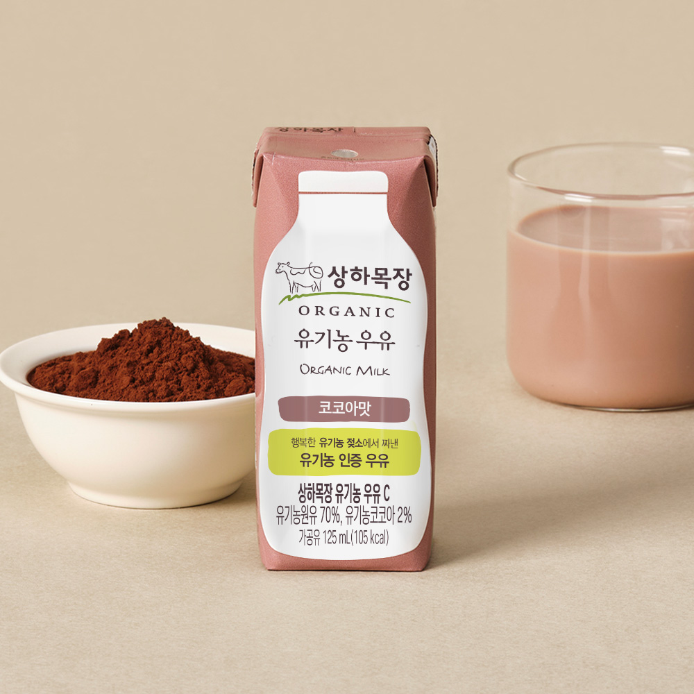 상하목장 유기농 코코아 우유  125ml 24팩 
