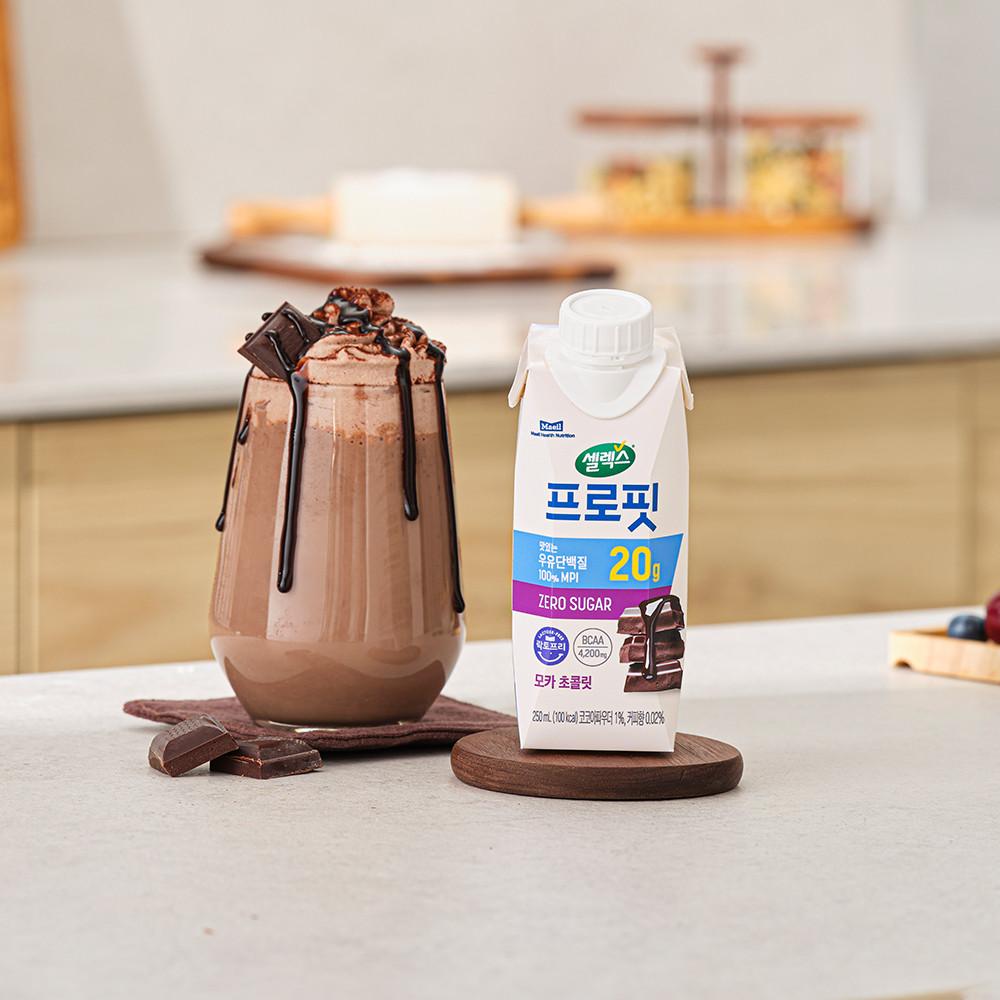 [일시품절]셀렉스 프로핏 우유단백질 모카 초콜릿 드링크 250ml 18팩