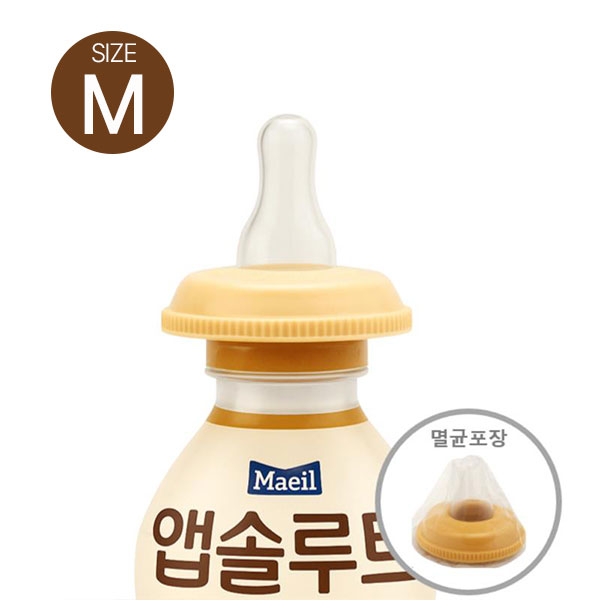 명작액상전용 니플 M단계 (6-12개월) 5개 *제품미포함