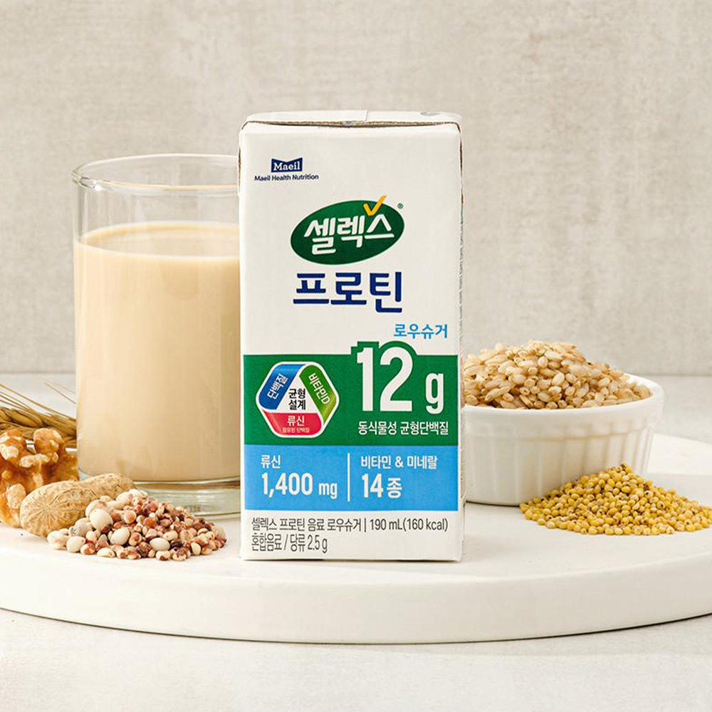 셀렉스 프로틴 음료 로우슈거 190ml 24팩