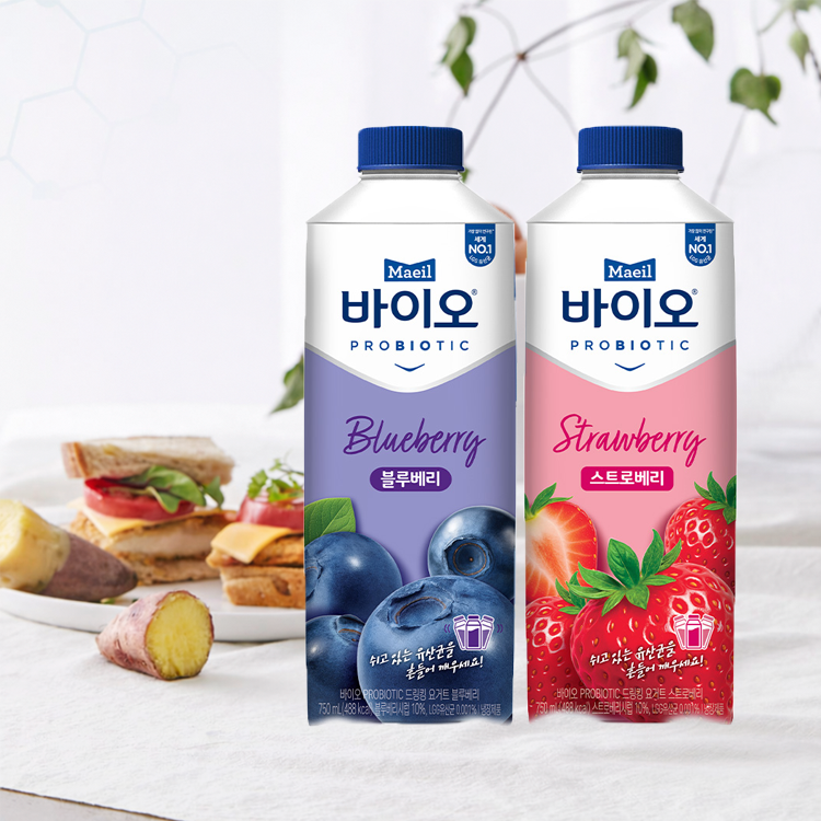 매일바이오 드링킹 요거트 스트로베리 750ml + 블루베리 750ml