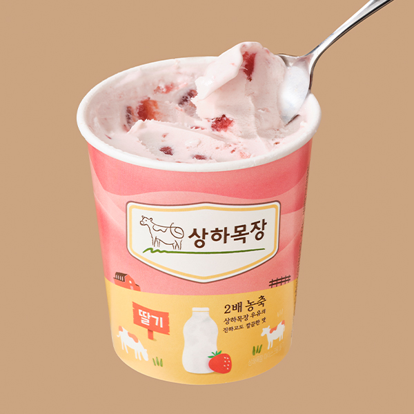 상하목장 아이스크림 딸기 474ml 냉동