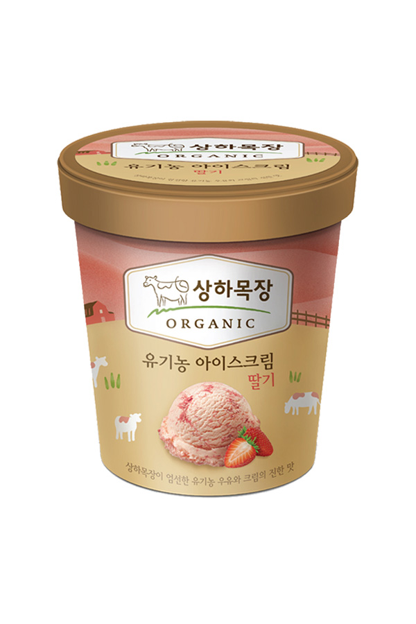 상하목장 유기농아이스크림 딸기 474mL 1개
