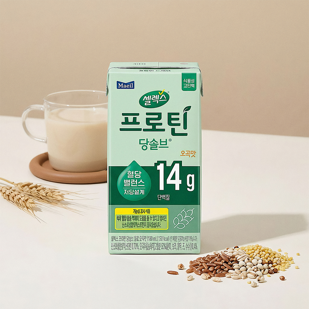 셀렉스 프로틴 당솔브 음료 오곡맛 190ml 24팩