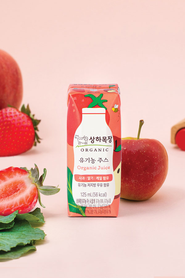 상하목장 유기농주스 사과 딸기 케일 125ml 24팩