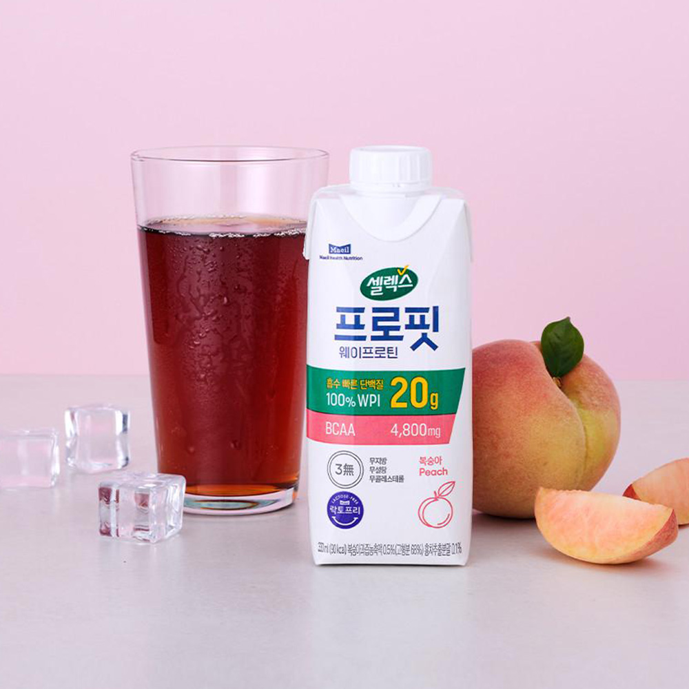 셀렉스 프로핏 웨이프로틴 복숭아 330ml 12팩 