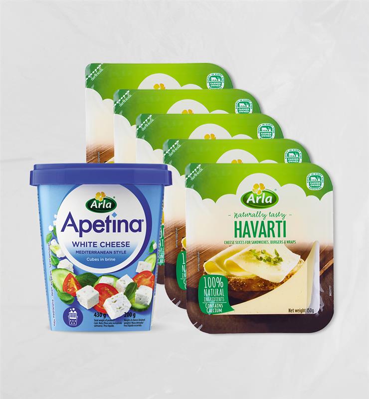 알라 하바티 슬라이스 치즈 150g 5팩 + 아페티나 200g​ 1개 (소비기한 26.06.08부터~)