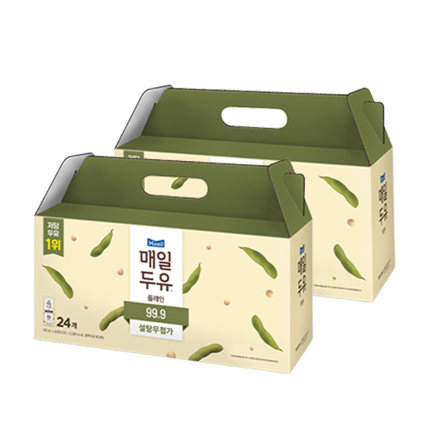 매일두유 99.9 플레인 저당두유 선물세트 190ml 48팩