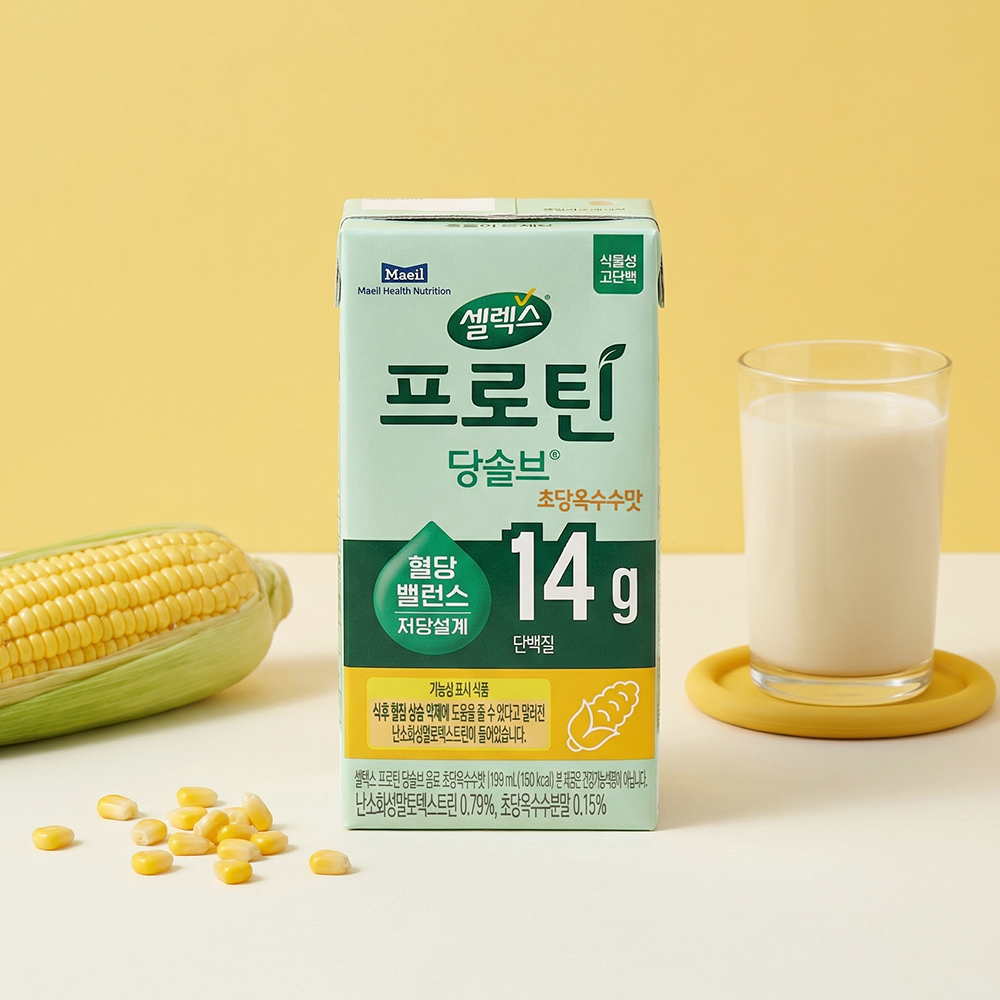셀렉스 프로틴 당솔브 음료 초당옥수수맛 190ml 24팩