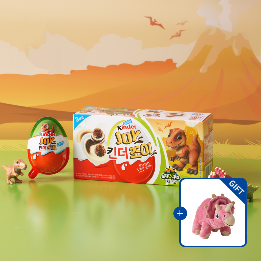 [공룡인형 증정] 페레로 킨더조이 나툰즈 다이노 3개입 4세트(총 12개입)
